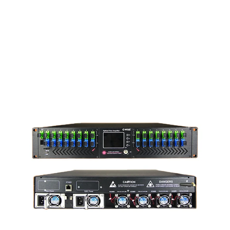 WSEE GPON OLT Network PON WDM 23dBm 20dbm 17dbm 1550 CATV 16 Port EDFA CATV Optical Amplifier High Power Multi-port EDYFA