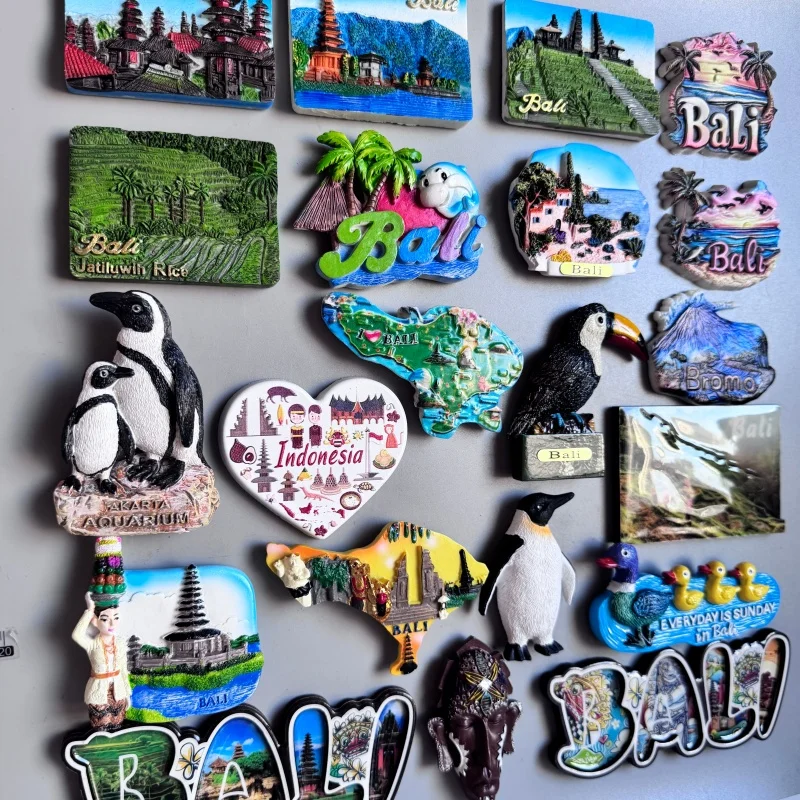 إندونيسيا تذكارية سياحية جاكرتا بالي مغناطيس الثلاجة جبل برومو جزيرة جافا ديكور المنزل