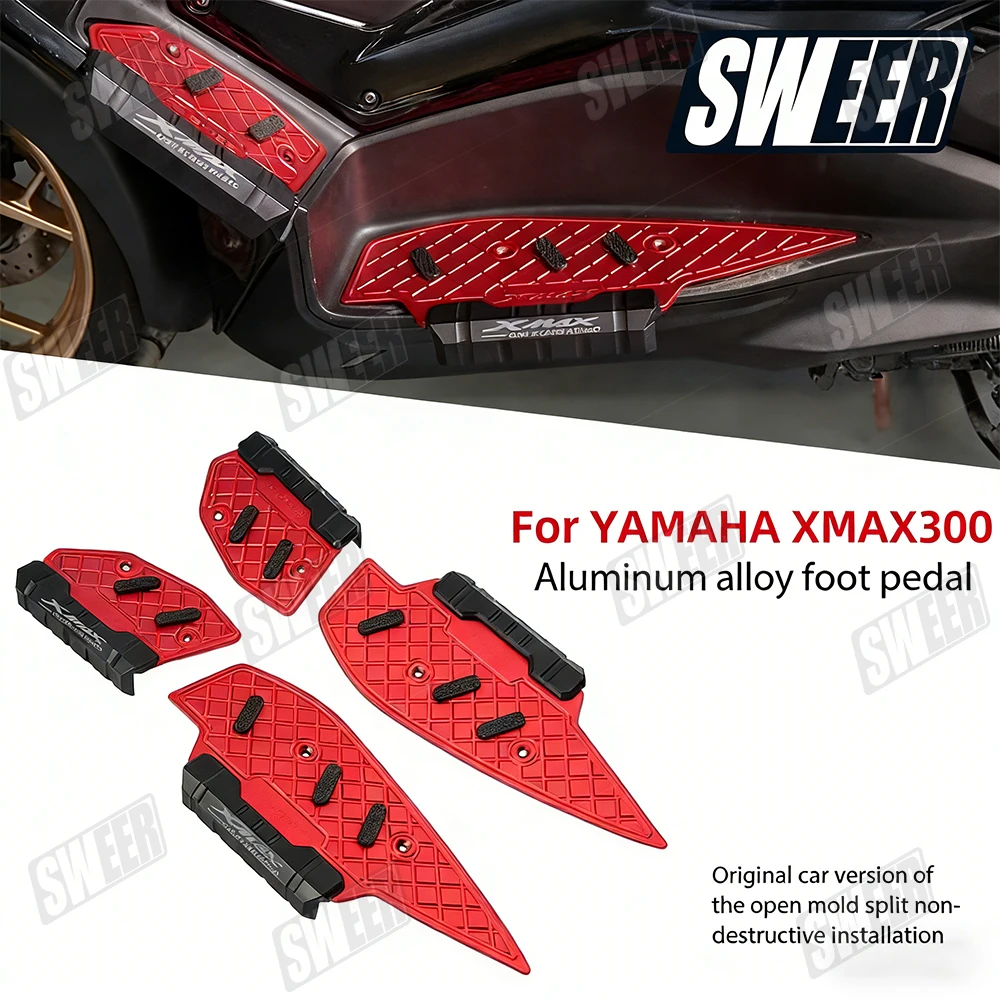 

Motorcycle Footboard Steps Footrest Foot Pad Pedal Footrests Pads For YAMAHA XMAX300 xmax 300 2017-2025 Modified Accessories