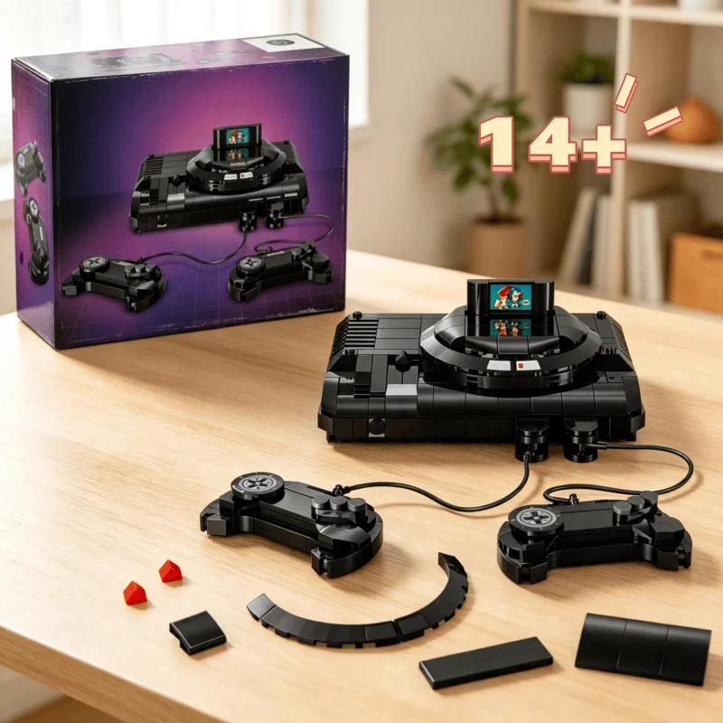Retro Gaming Lego - Auf Lager: Retro-Spielkonsole Modellbausatz, Klassische Spielmaschine,