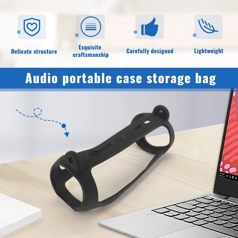 For JBL Flip 6 Case Cover Audio Storage Bag With Shoulder Strap Carabiner Travel Carrying Protective Storage Bag