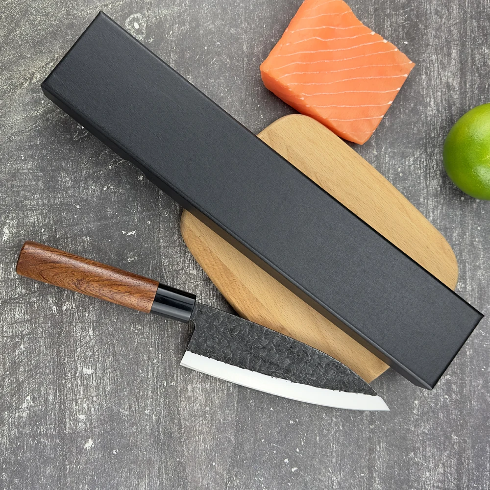 RZD Sushi Sashimi Knives Set Forged Steel Japanese Style Chef Fishing Fillet Deboning Knife Gift Box Santoku Carving Tools