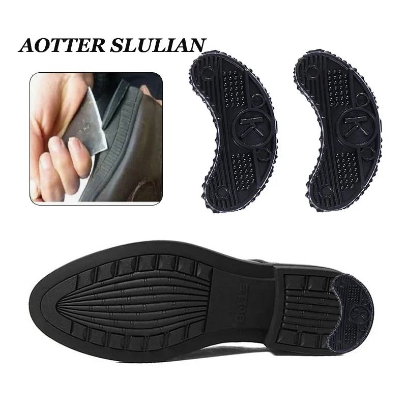 10Pairs Wear-resistant Rubber Shoe Sole Non-slip Shoe Heel Tap Pad For Sneaker Sport Shoes DIY Replacement Shoe Heel Repair Pads