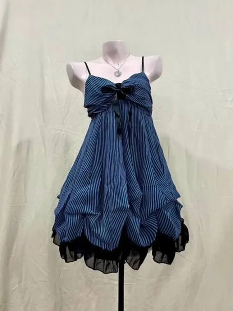 New Vintage Summer Women Sets Elegant Ruffle Lace Chiffon Design Mini Skirt Suit Fairy Female Sweet Korean Fashion Outfits 2025 - Image 4