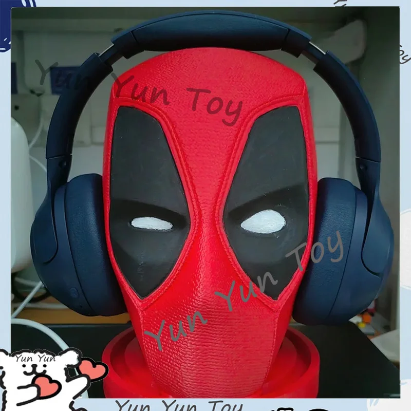 New Movie Peripherals Deadpool Spider-Man Red Black Headphone Stand Computer Desktop Ornament Hand-Made Boy'S Birthday Gift