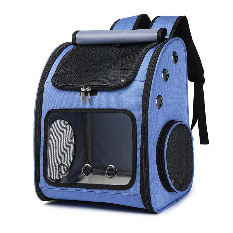 

Outdoor Travel Pet Carriers Backpacks for Cat Breathable Shoulder Bags Kitty Zip Transparent Window Bag Puppy Transport Supplies