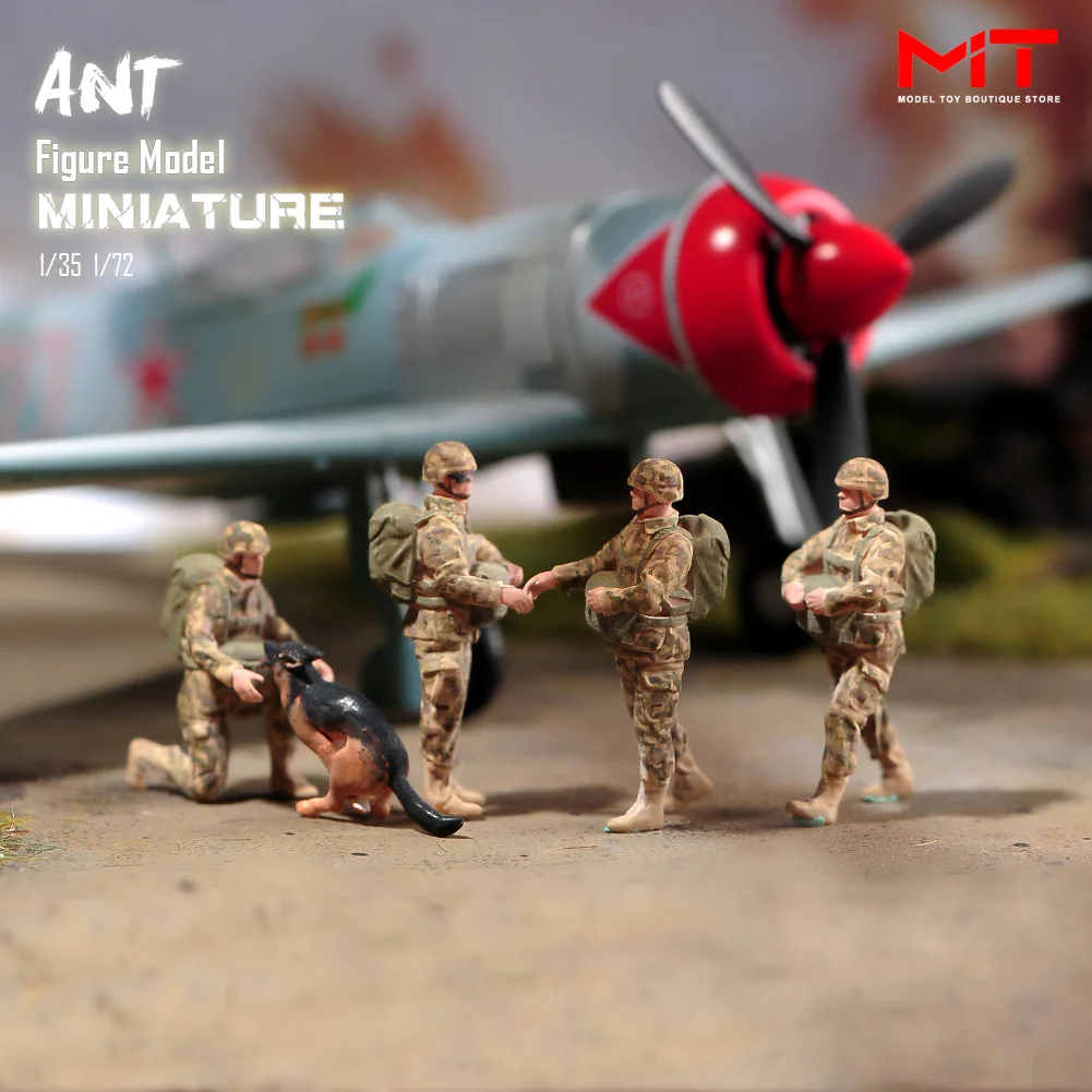 Miniatures Figurine 1/72 1/35 American Airborne Division Soldier Diorama Figure Model Creative Photography for plane Toys