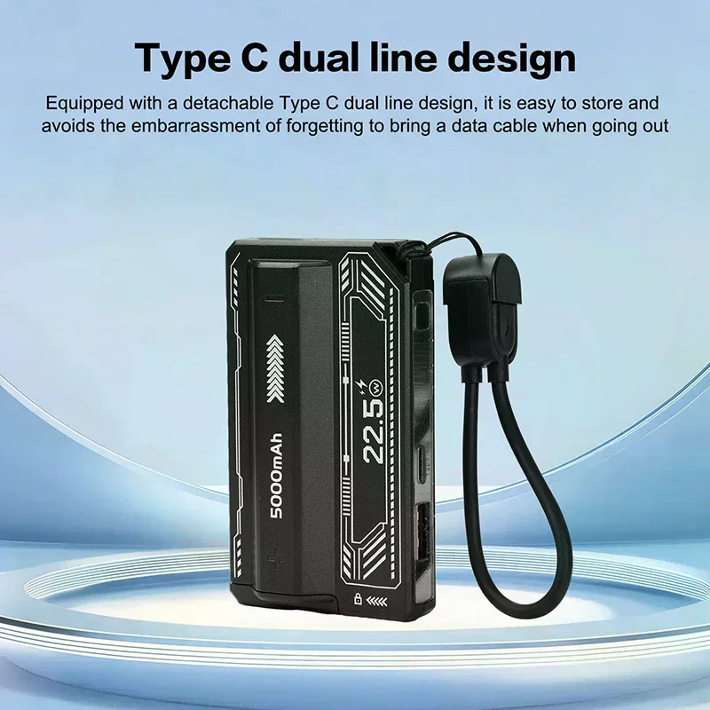 

Корпус для повербанка 21700 с быстрой зарядкой PD 20W, съемный, для самостоятельной сборки, со встроенным кабелем, бокс для аккумуляторов