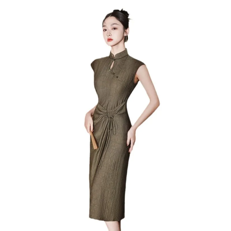 Ladies Fashion Improvement Chinese Cheongsam For Young Girls Chi-pao 2024 New Women Modern Style Qipao Daily Dress Street Skirt