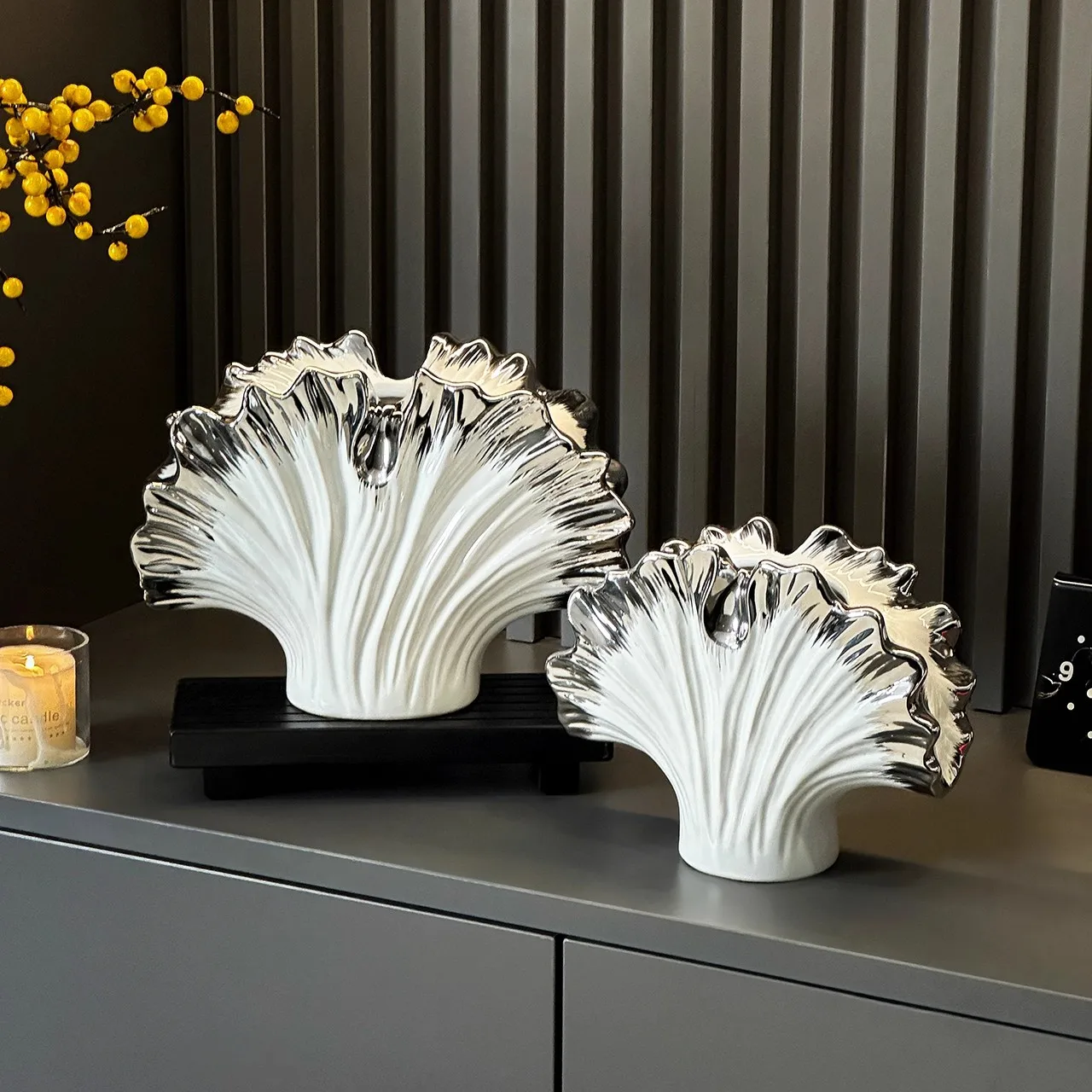 

Shell decoration ornaments, light luxury home decor, living room foyer, wine cabinet, TV cabinet, housewarming gifts