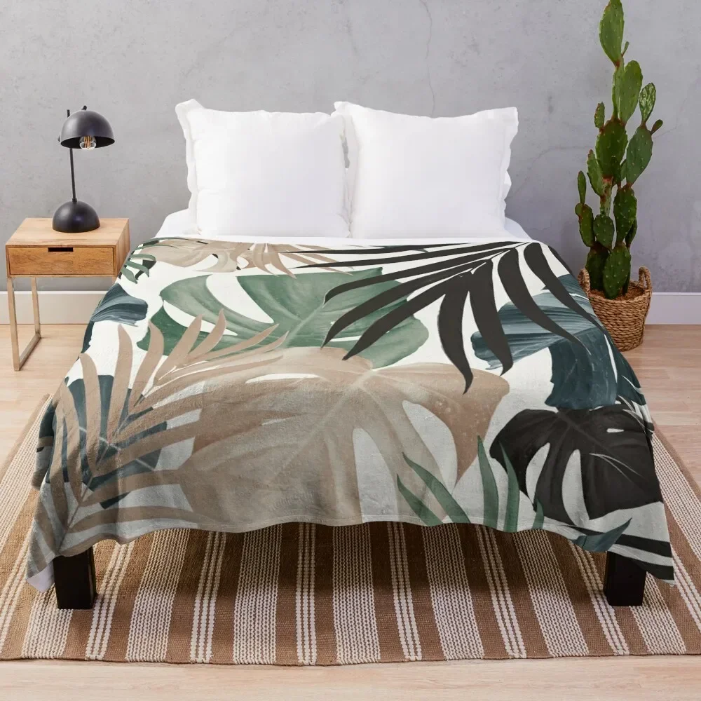 

Tropical Jungle Leaves Pattern #13 (Fall Colors) #tropical #decor #art Throw Blanket Shaggy Beautifuls Blankets