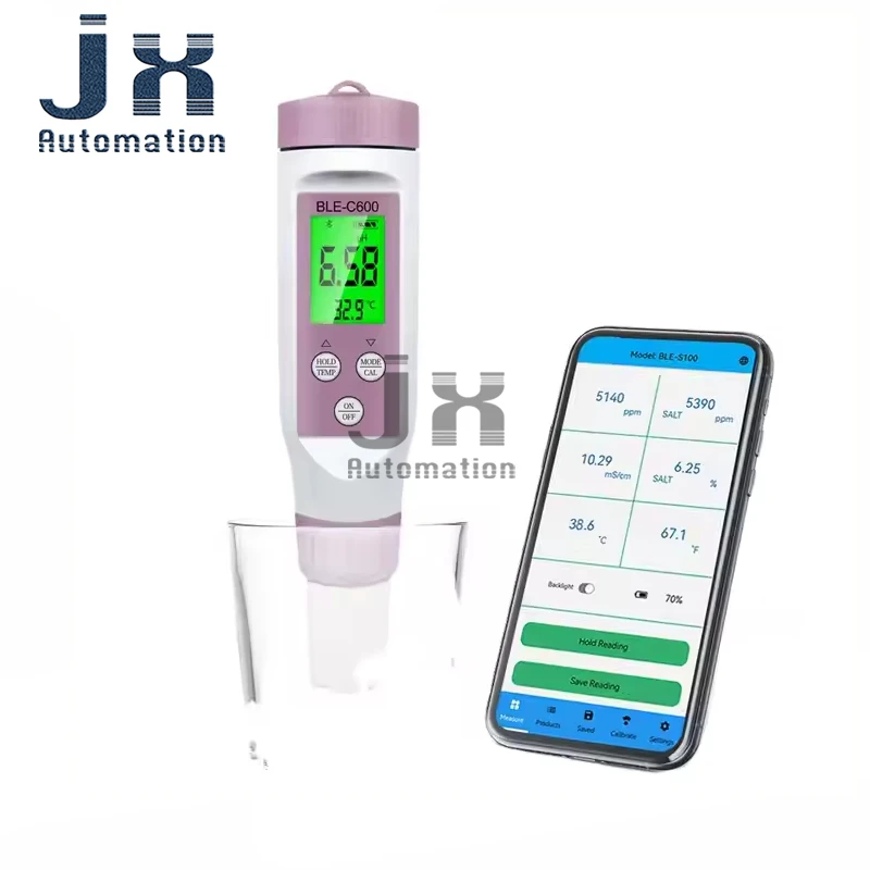 

BLE-C600 Smart Bluetooth 7-in-1 PH Meter PH/EC/TDS/ORP/SALT/S.G.TEMP Online Detection Aquarium Water Quality Testing Pen