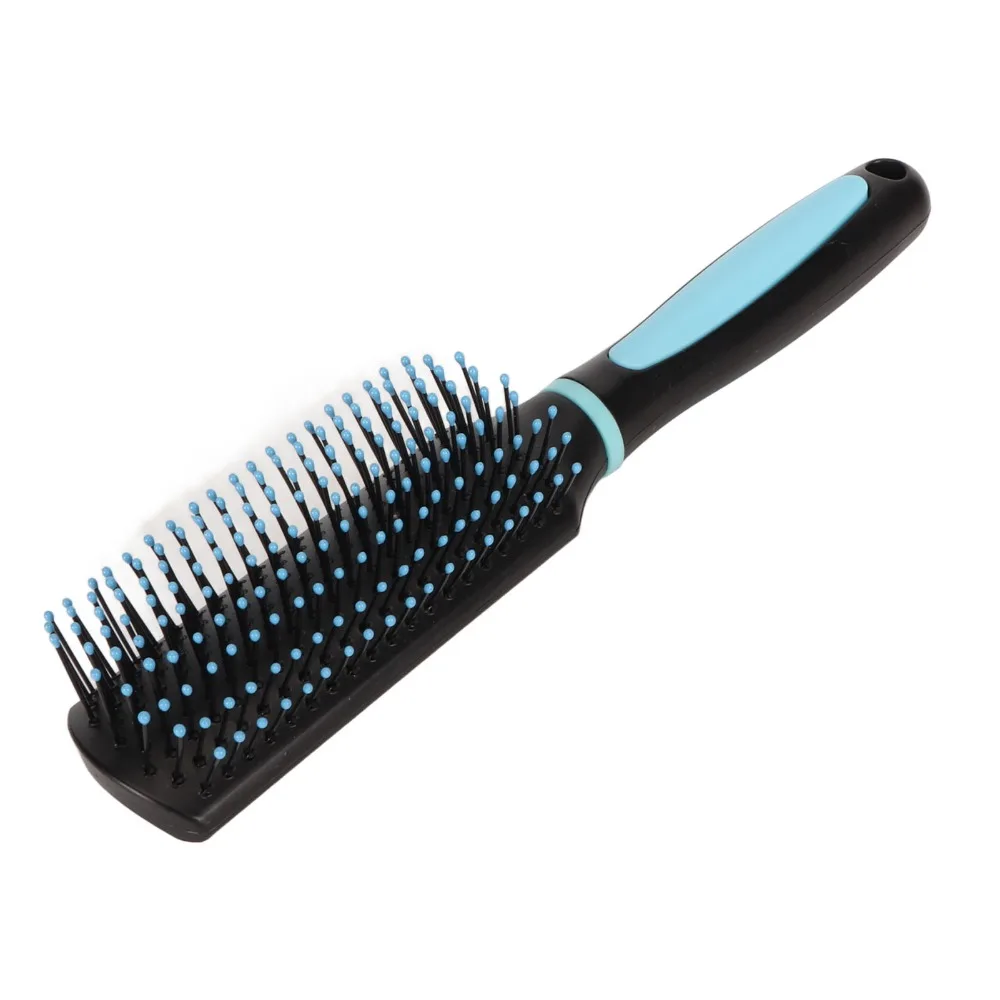 3pcs Volumising 9 Row Hair Brush Gentle Durable Detangling Hair Brush Anti-Static Blue Color Wet Dry Hair Brush Travel Use