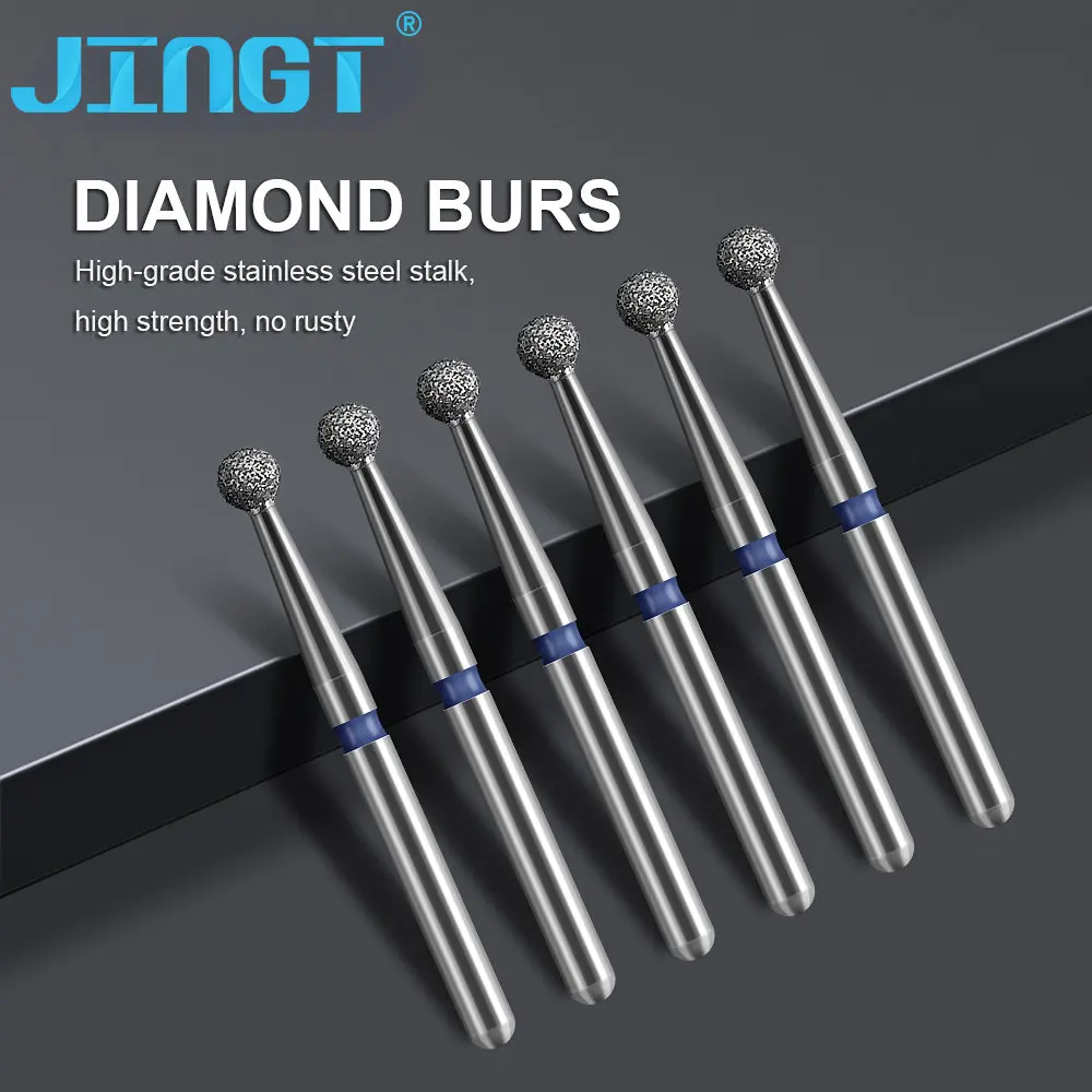 10 pcs/box Dental Diamante Burs Broca 1.6mm Haste para Alta Velocidade Handpiece Burs Emery Alta Dureza Odontologia Nail Polishing