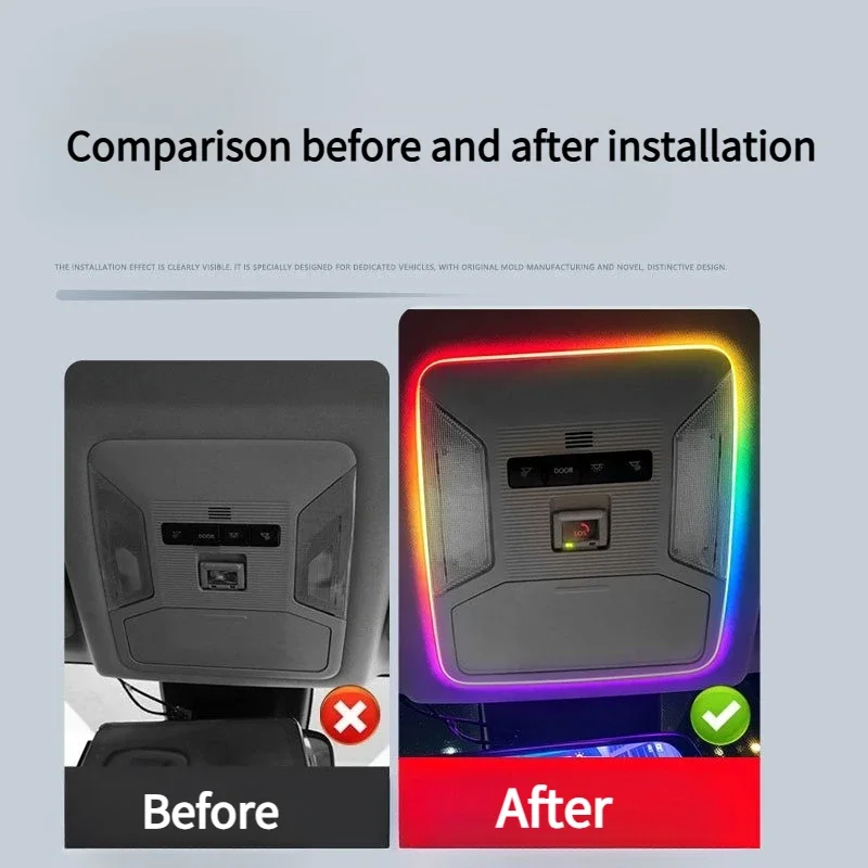 Car Roof Surround Chromatic Ambient Light App Control Interior Atmosphere Decorative Lamp Accessories For Toyota RAV4 2020-2025 detail image 3