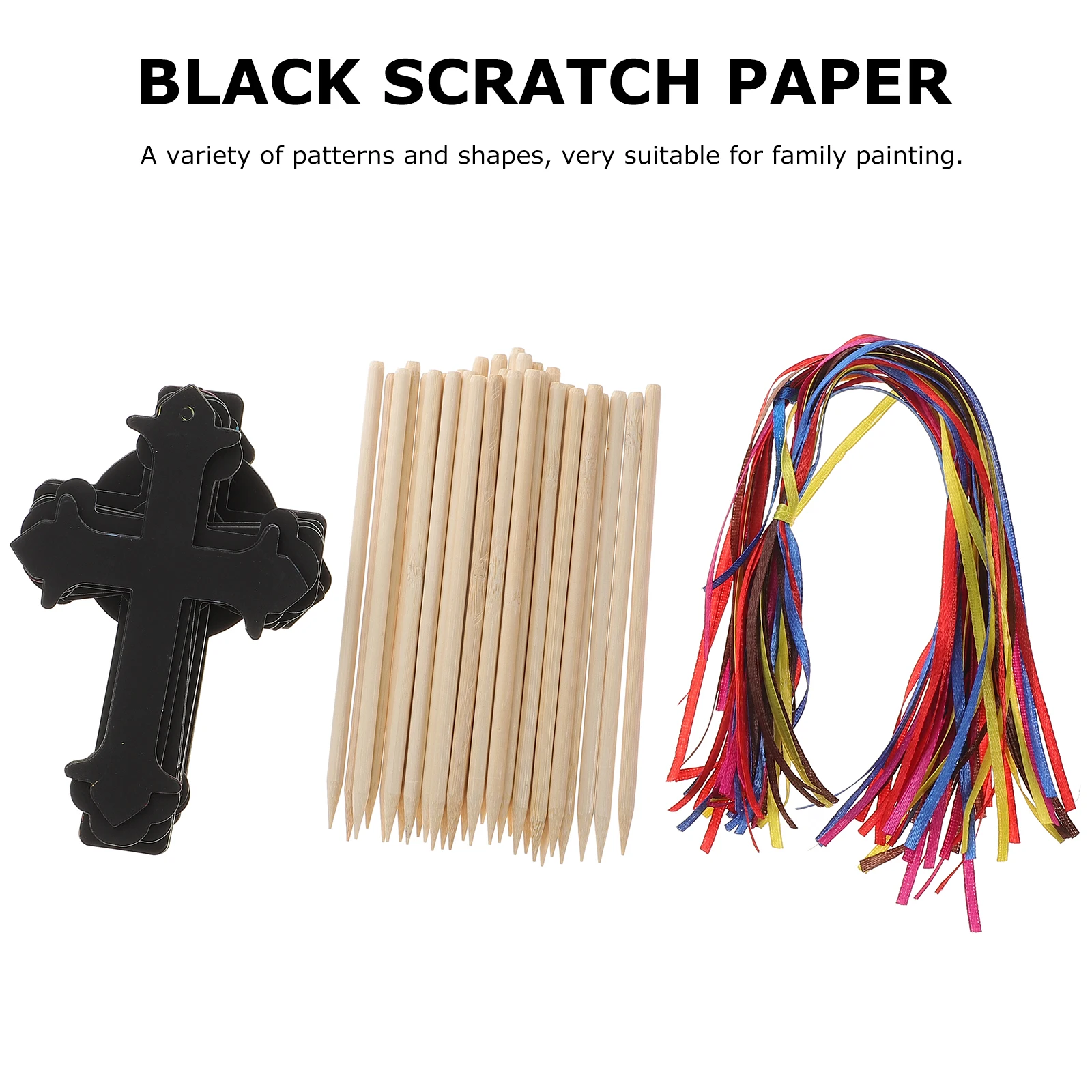 

1 set Bookmark Scratch DIY Paper Craft Party Favors Kids Easter Cross Decoration Supplies Creative Fun Activity Toy
