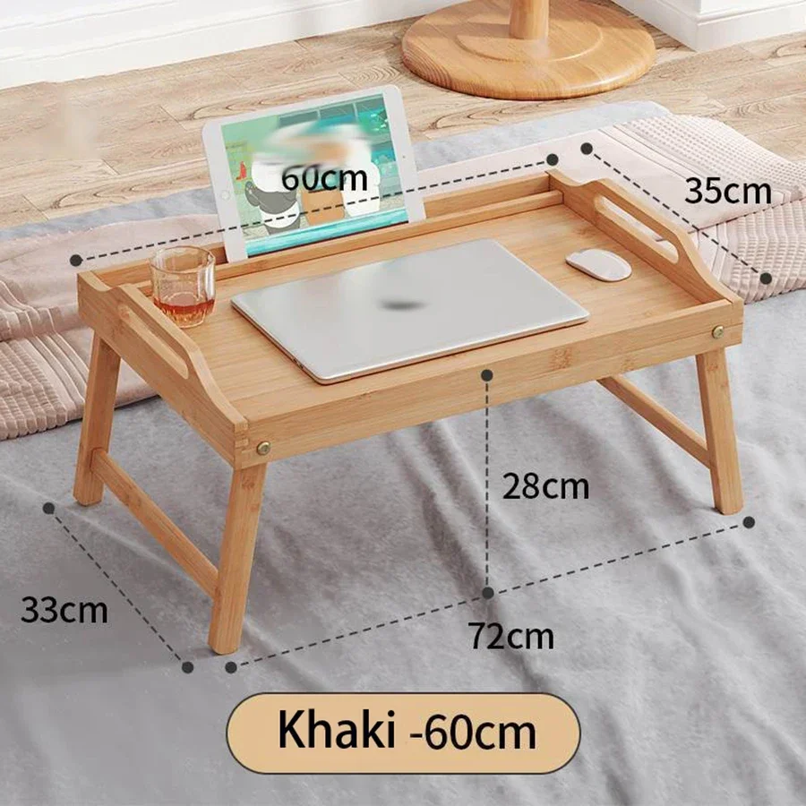 Table à dessert pliante pour chambre à coucher, petit-déjeuner, bureau, thé, multifonctionnel, lecture au sol T1, bureau d'ordinateur, tableau