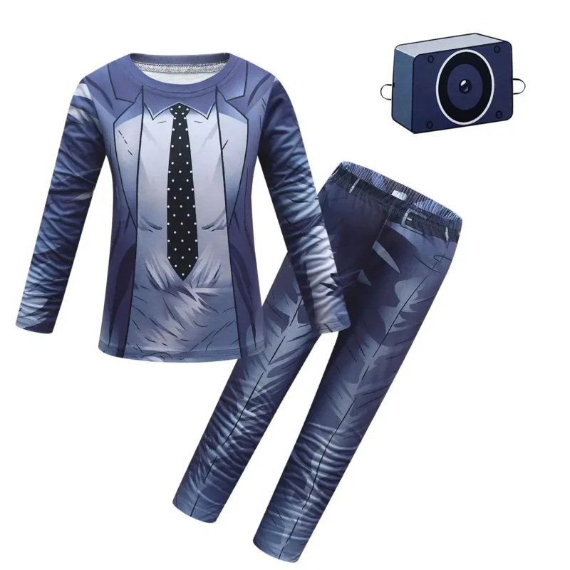 Skibidi المرحاض تأثيري ازياء مضحك المتكلم رجل تيتان الصوت رجل هالوين لعبة الرعب الشكل 3 قطعة مجموعات للأطفال هدايا عيد ميلاد