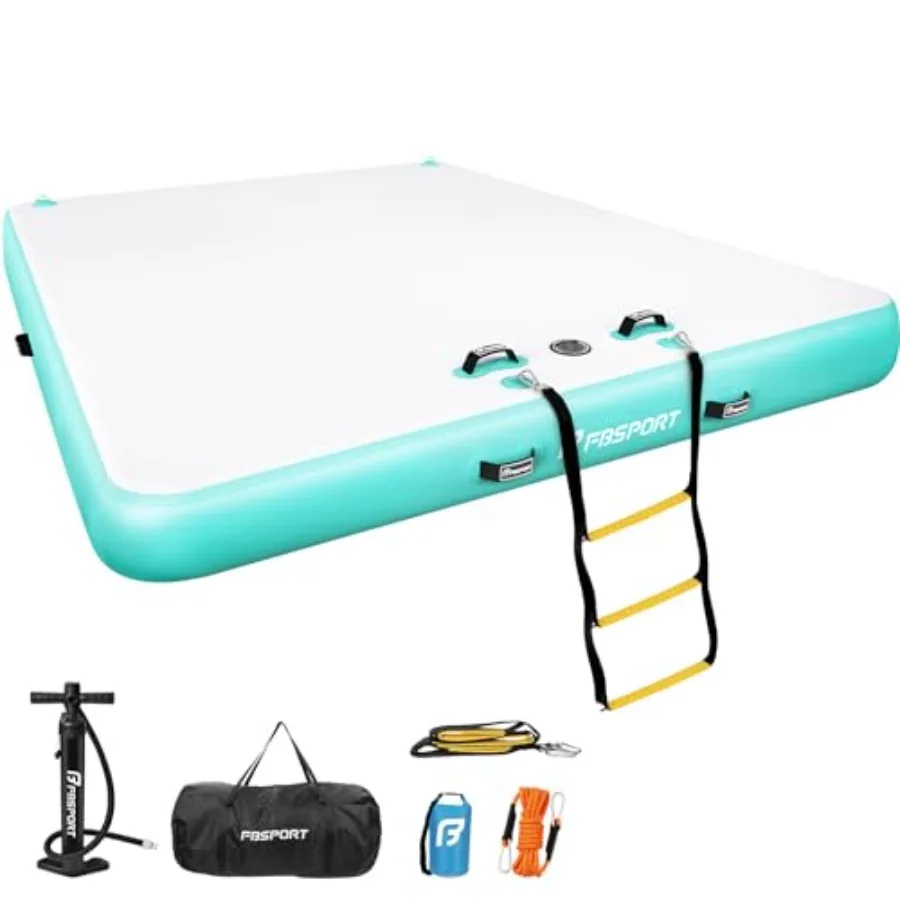 

Надувной плавучий док-платформа 3м, 2.4м, 1.8м для озера, бассейна, пляжа, океана с нескользящей поверхностью, легкий надувной матрас синего цвета