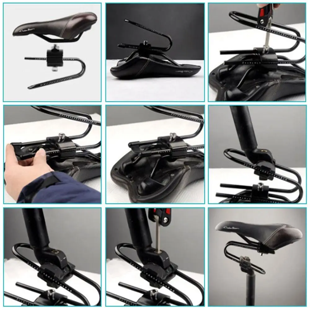 أجزاء ركوب الخيل مقعد تعليق مريح MTB الطريق الجبلية الدراجة الربيع امتصاص الصدمات السرج تعليق وسادة الدراجة الصدمات #4