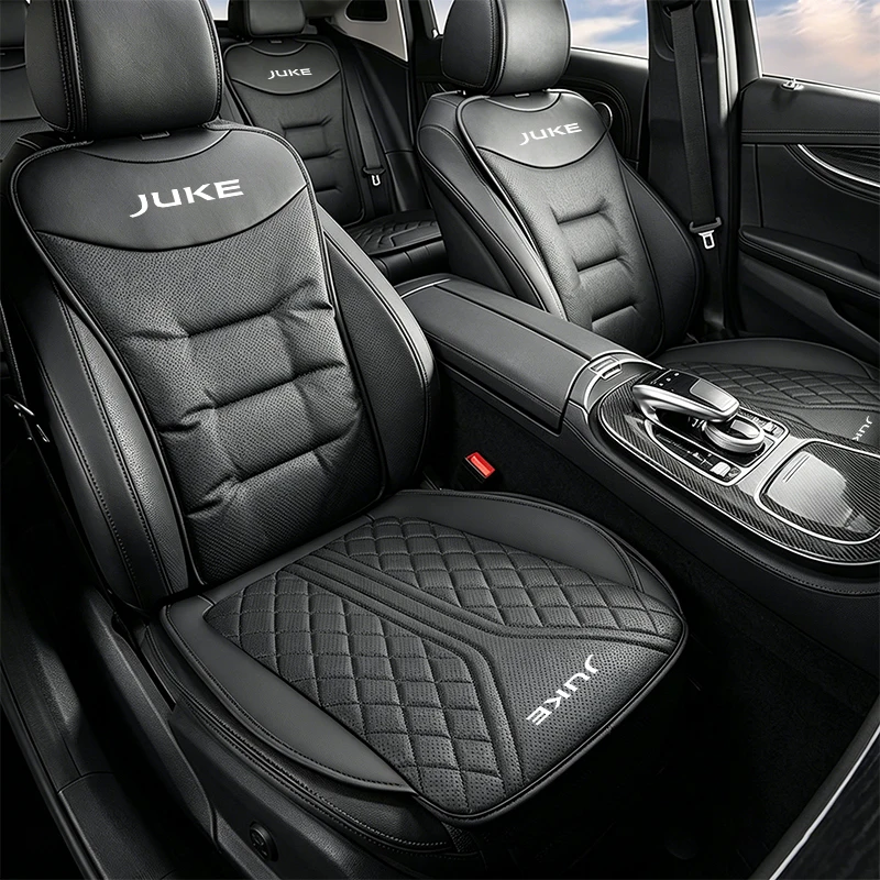 Car Seat Cushion For Nissan Juke F15 F16 2008-2025 3D Embroidered Thickened Full Set Seat Protector Pad Front & Rear Seat Covers