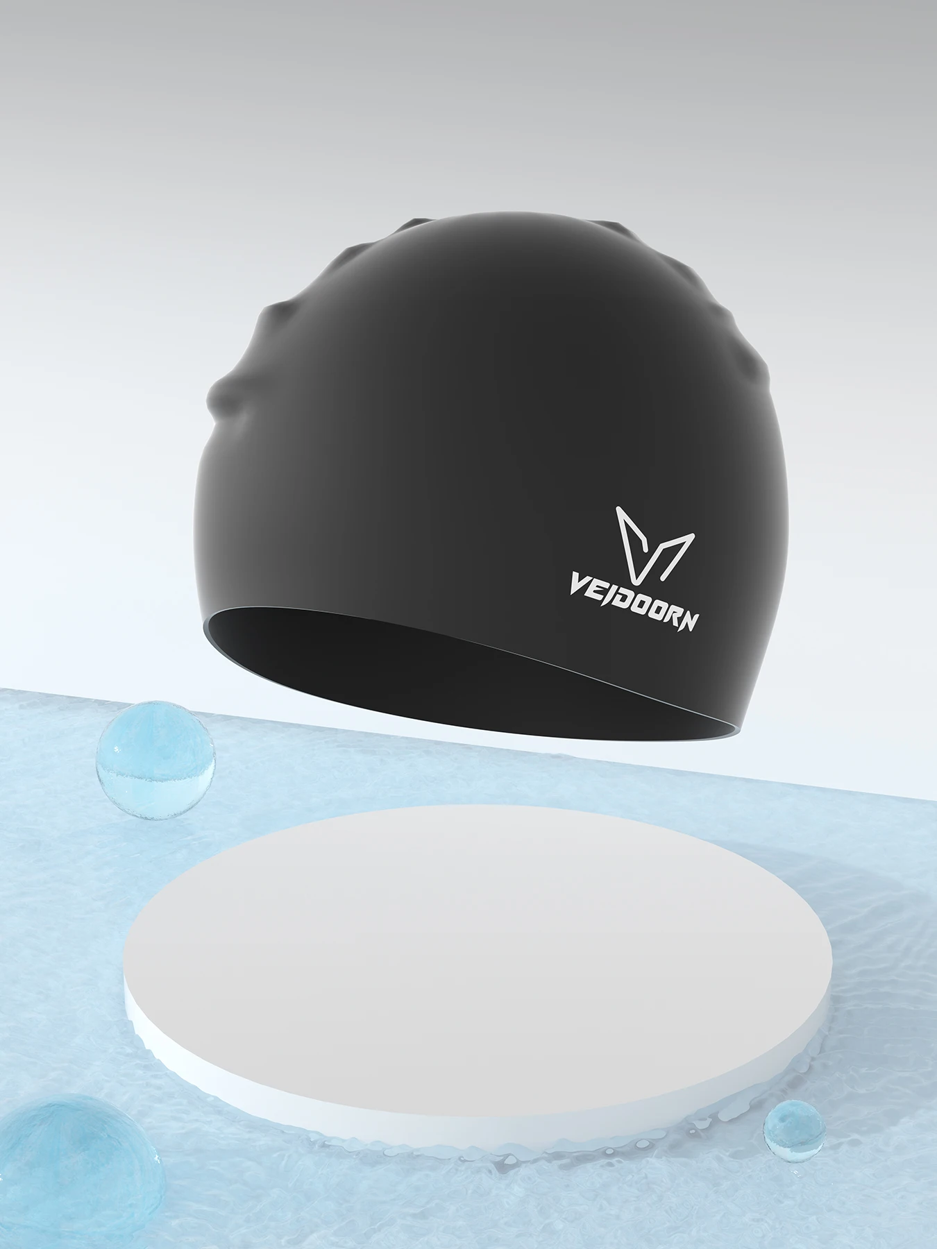Wasserdichte Silikon-Schwimmkappe, professionelle Schwimmkappe für Erwachsene mit langen Haaren, für Damen und Herren, kein Haarziehen, weich, kompatibel mit Schwimmbrillen – Detail 15