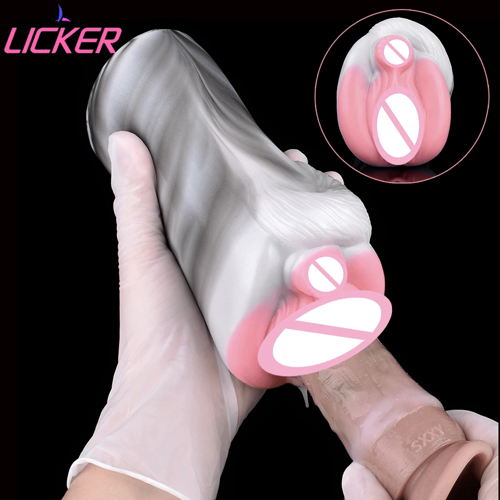 

LICKER Animal Horse Double Hole Aircraft Cup Penis Exercise Toys Prostate Massage Sex Goods For Men Masturbator Pleasure Game