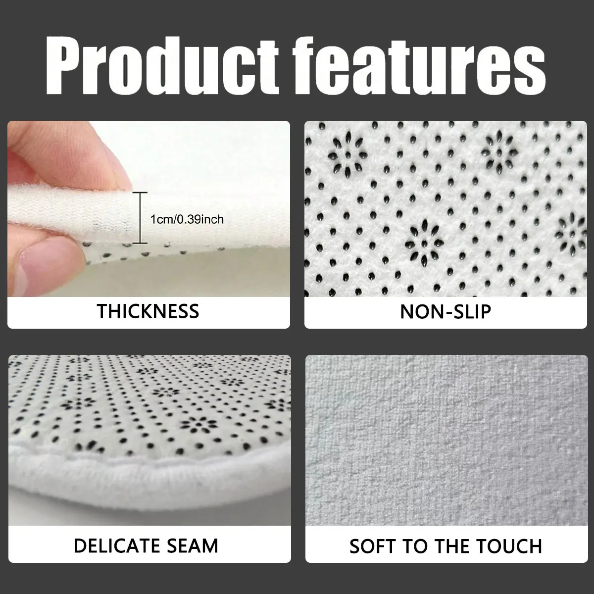 A Light Luxury White Gold Marble-Patterned Bathroom Non-Slip Floor Mat, Absorbent and Quick-Drying Bathroom Entrance Mat