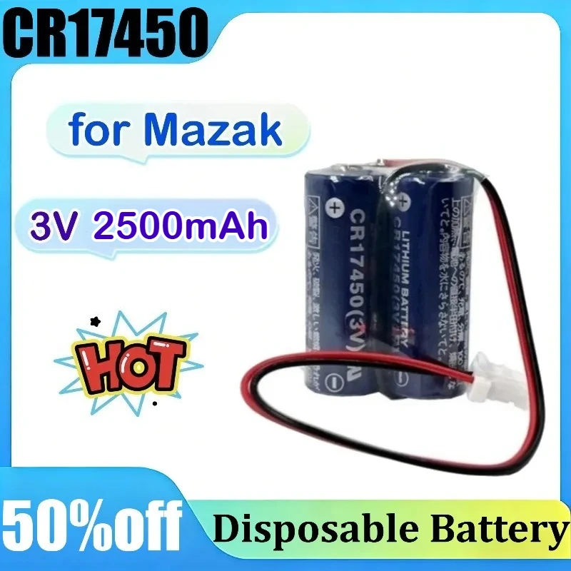 

2pcs CR17450/2CR17450 for MAXELL CNC for Mazak Special Use for Machine Moving Inspection 3V Disposable Battery Wholesale