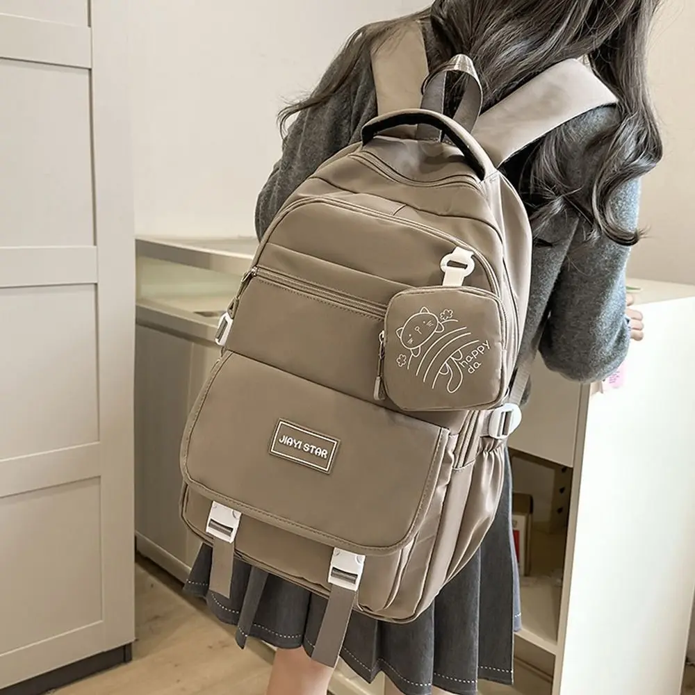 حقيبة ظهر بسيطة محمولة كاجوال مع محفظة حقيبة مدرسية ذات سعة كبيرة وحقيبة كتف خفيفة الوزن #1