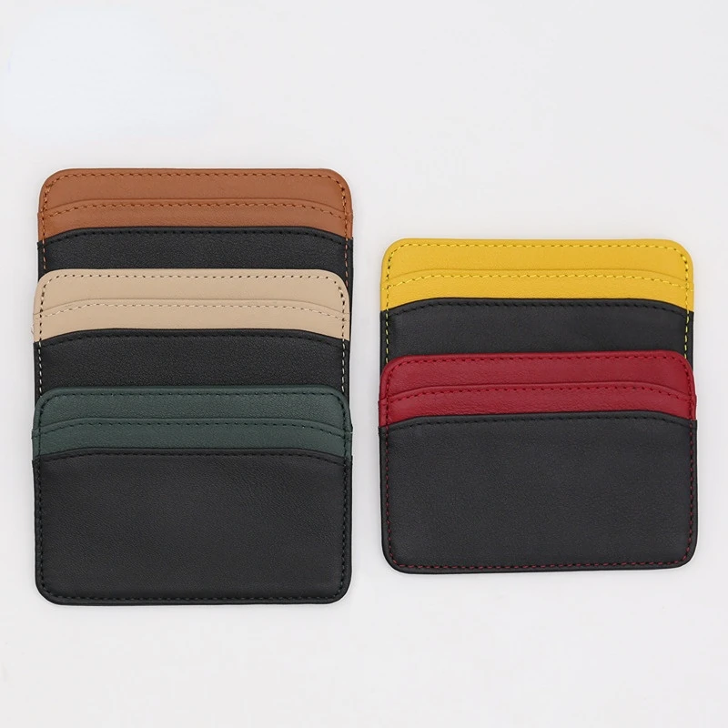 Leather Card Holder Credit Card Holder Bus Card Holder Fashion Stitched Leather Card Holder Men Wholesale Card Holder Wallet