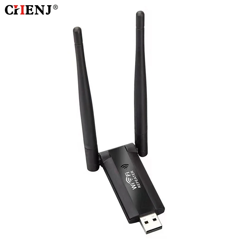 USB Wifi Repeater 300M Wi-Fi Signal Booster 2.4G Wireless Extender 2 Antenna Long Range Wi Fi Adapter For Desktop PC Laptop