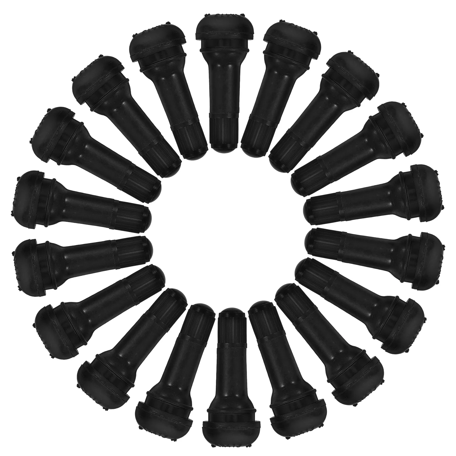 

200 pcs Tr-413 Rubber Snap-In Tire Stems Black For Car Motorcycle Repair Leak Tested Brass Core Replacement Tool