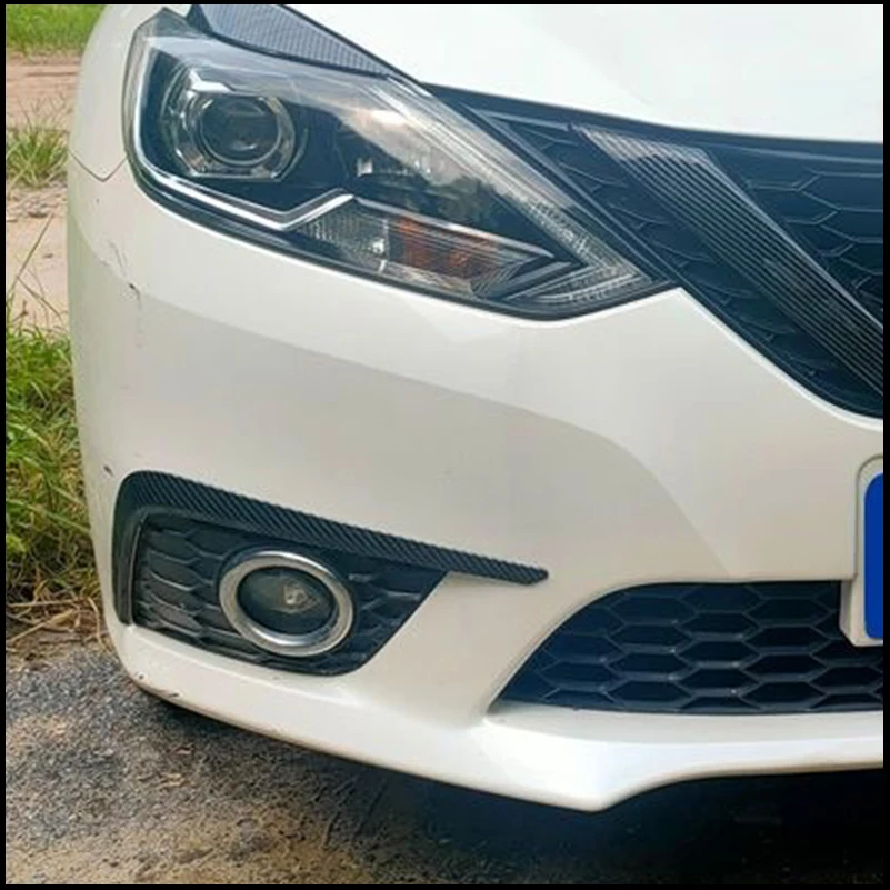 

For Nissan Sentra 2016-2019 Front Fog Light Eyelid Cover Trim Eyebrow Molding Decorative Frame Car Accessories
