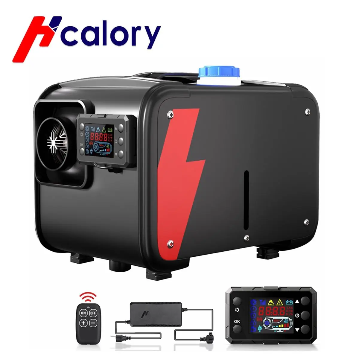 Hcalory Diesel Heater 5KW 12V Diesel Air Heater Portable All-in-one with Remote Control and LCD Monitor Parking Diesel Heaters