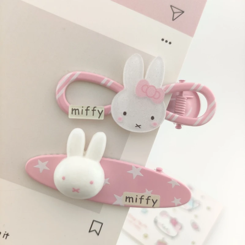 Miffy Hair Clip, High-Value Cartoon DIY Rabbit-Shaped Doll Patch, Creative Sweet and Cute Girly All-Match Duckbill Bangs Clip view 2