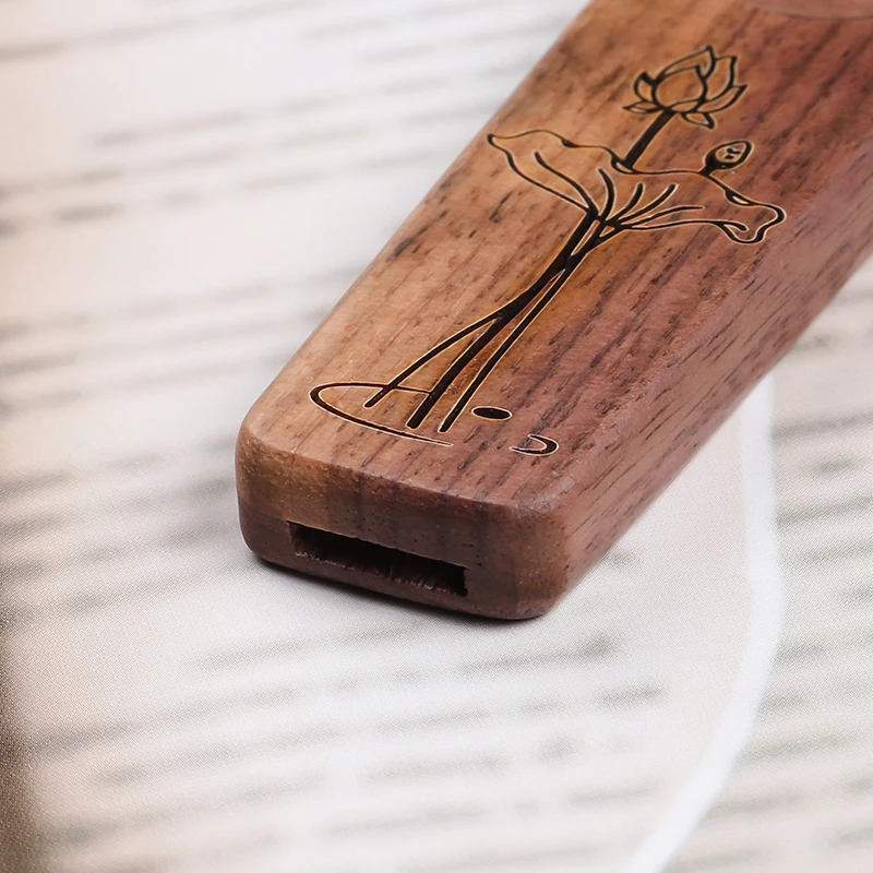 Engraved Wooden Kazoo with Metal Storage Box, Orff Musical Instrument for Kids & Adults, Companion for Guitar Ukulele view 4