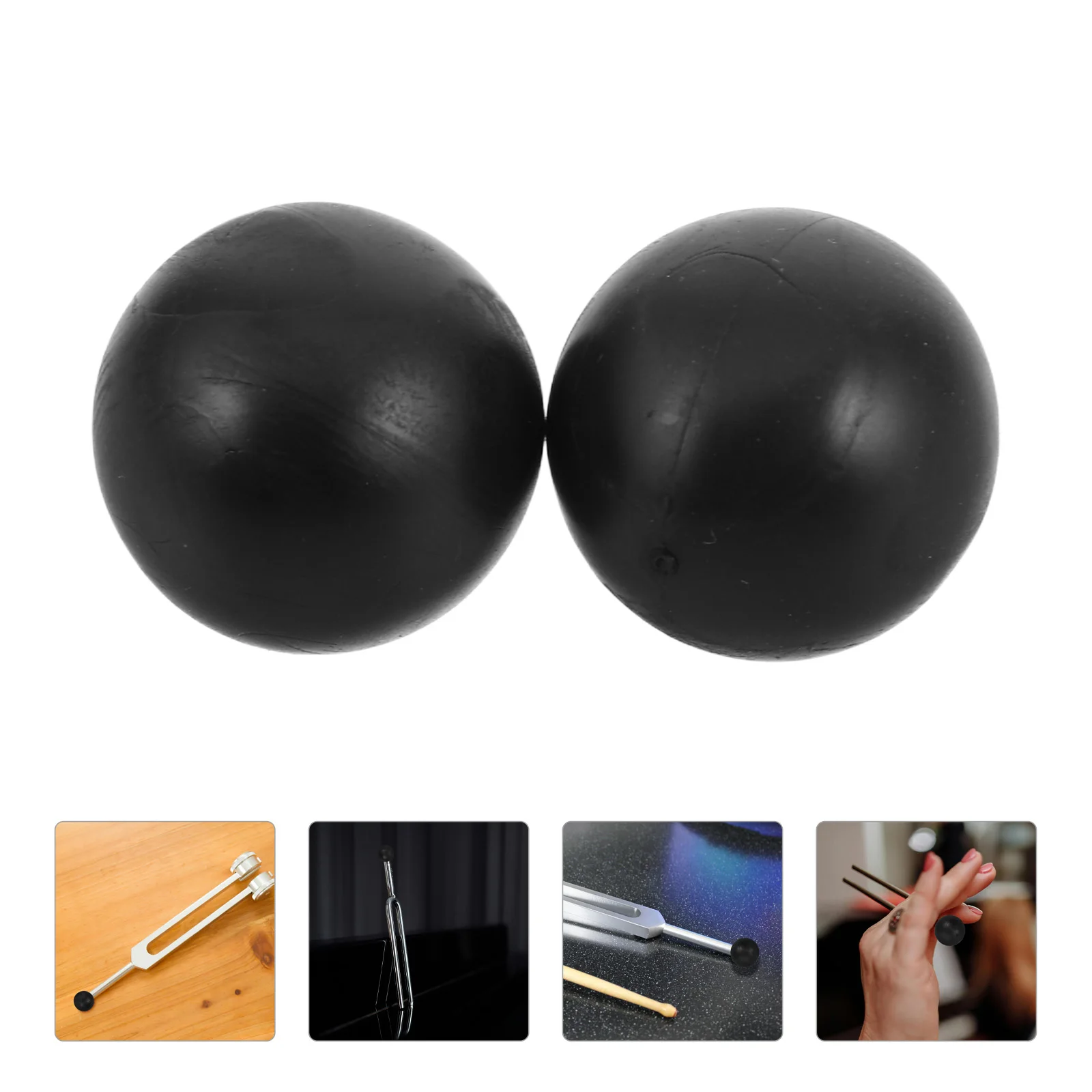 

2pcs Rubber Fork Holder Base For Sound Healing Therapy Meditation Lightweight Portable Stable Compatible With Various Forks