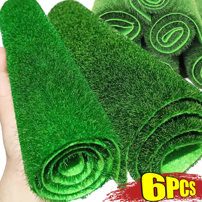 15×15cm Artificial Lawns Simulation Outdoor Garden DecorationTurf Landscape Fake Green Grass Mat Home DIY Mini Gardening Props