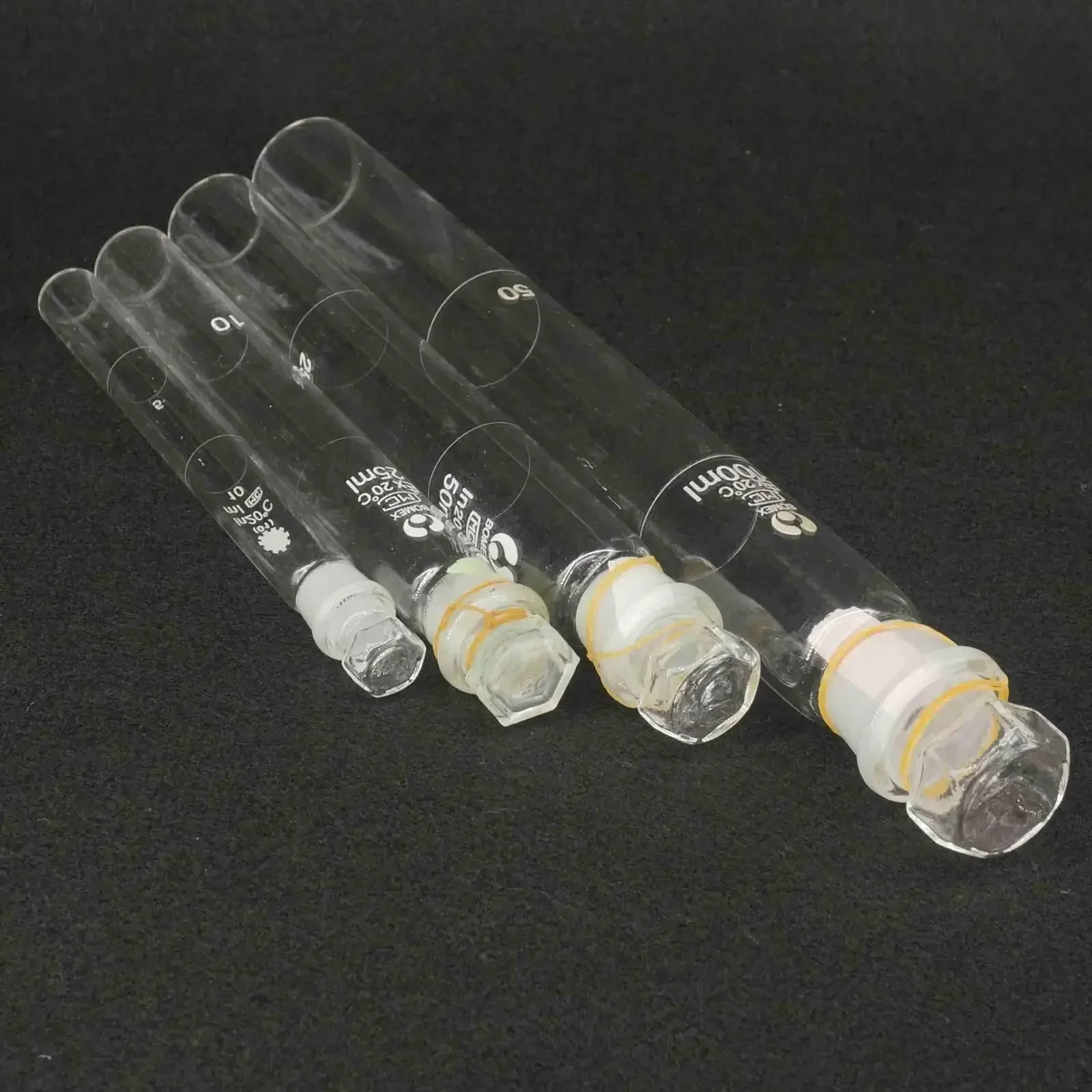 5ml 10ml 25ml 50ml 100ml Multiple Capacities Glass Colorimetric Tube with Stopper Transparent Color Comparison Tube