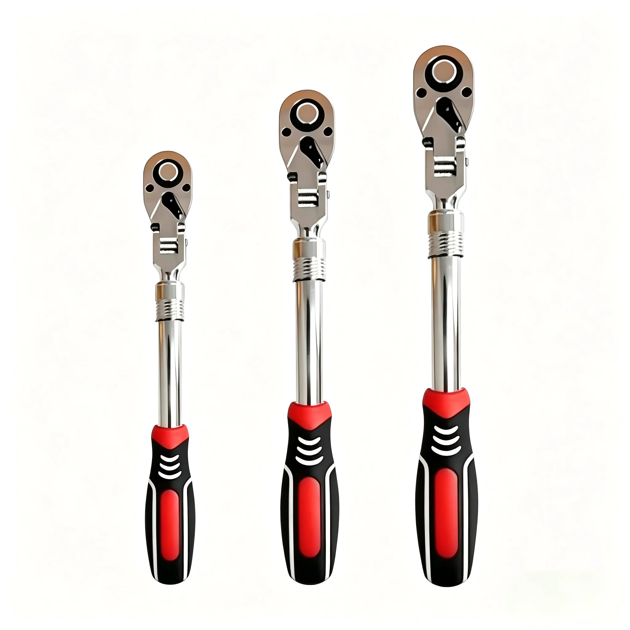 Extendable Telescopic Ratchet Wrench with 180° Flexible Swivel Head Non‑Slip Grip for Motorcycle Repair Car Repair Tools Spanner