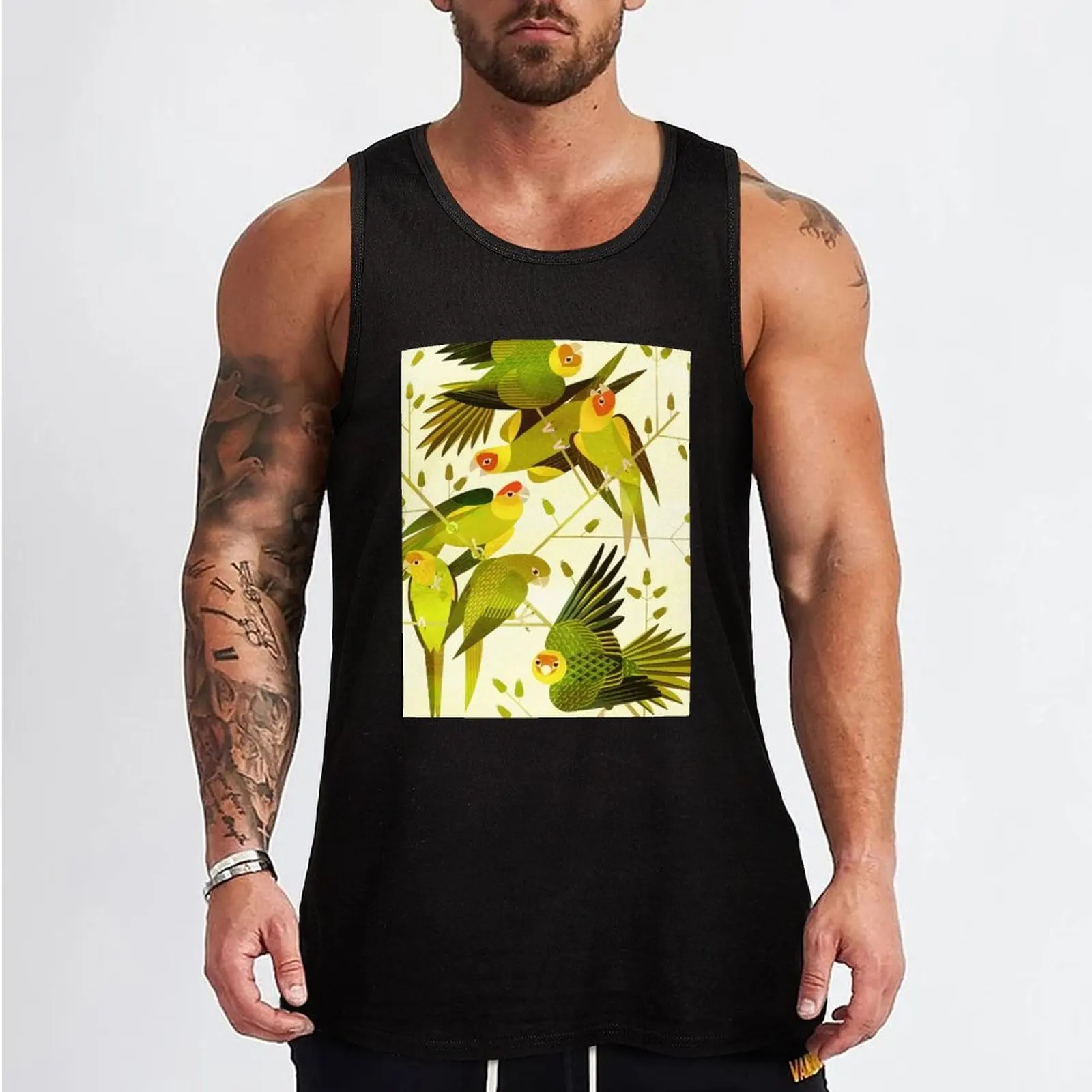 Carolina Parakeet Tank Top Working vest T-shirts men Vest for boy Men's fitness t-shirt