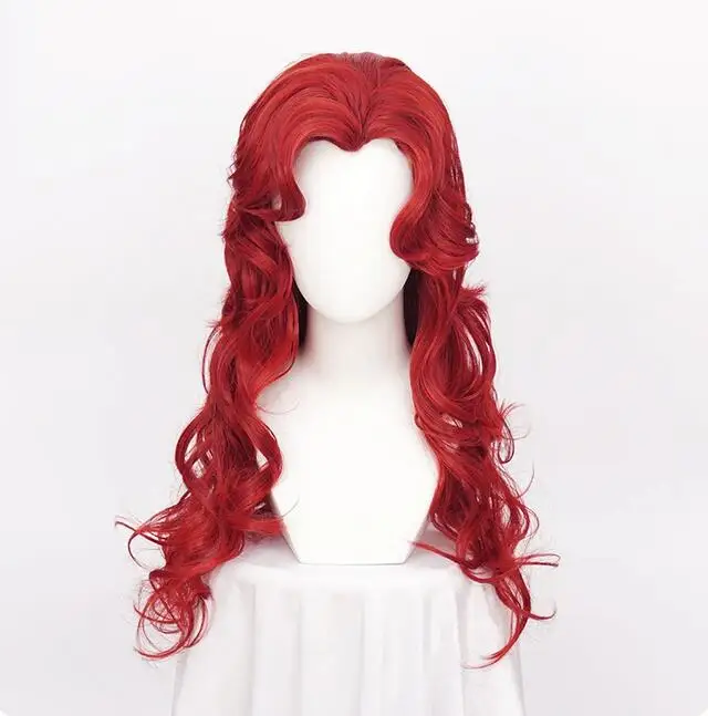 Red Long Wavy Heat Resistant Synthetic Hair Wig + Wig Cap