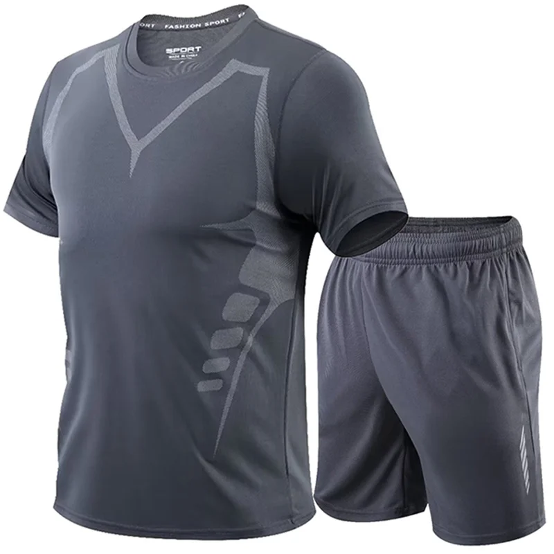 Survêtement de sport pour homme, 2 pièces/ensemble, vêtements de fitness, badminton, course à pied, jogging, exercice d'entraînement