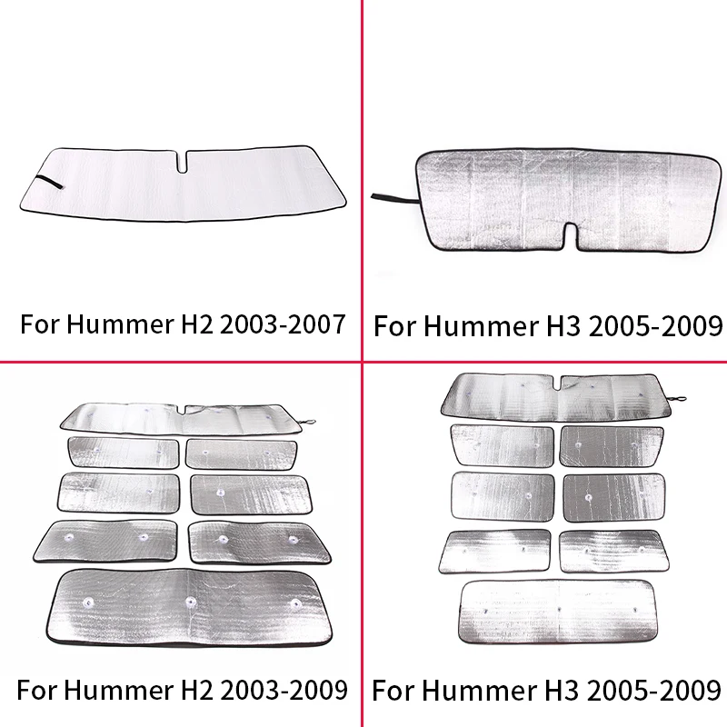 For Hummer H2 H3 Car efficiency refraction sunlight front glass sunshade sunshade pad Aluminumfoil Sun protection accessories