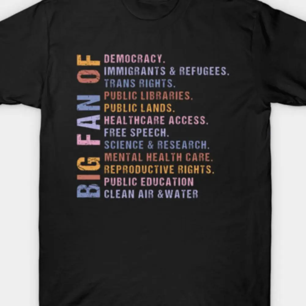 Big Fan Of Human Rights, Political Minimalist, No Human Is Illegal, Radicalized By Basic Decency, Subtle Anti T-Shirt.png