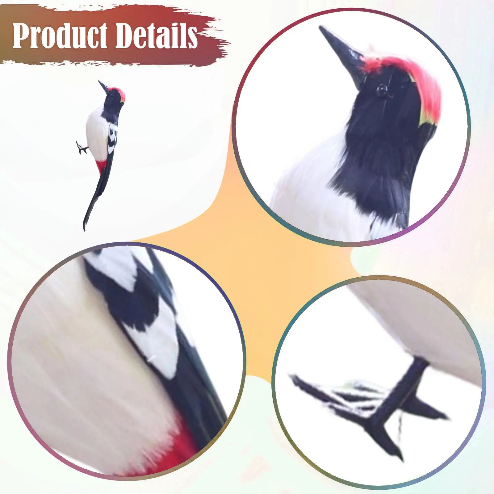 

Декоративная фигурка-имитация дятла для сказочного сада, художественная скульптура, украшение для дома