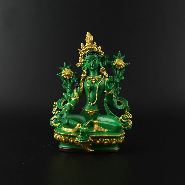 

colour decoration, Green Tara Bodhisattva, Save the suffering, Guanyin, 21 Green Tara Bodhisattva, Resin, Small Buddha