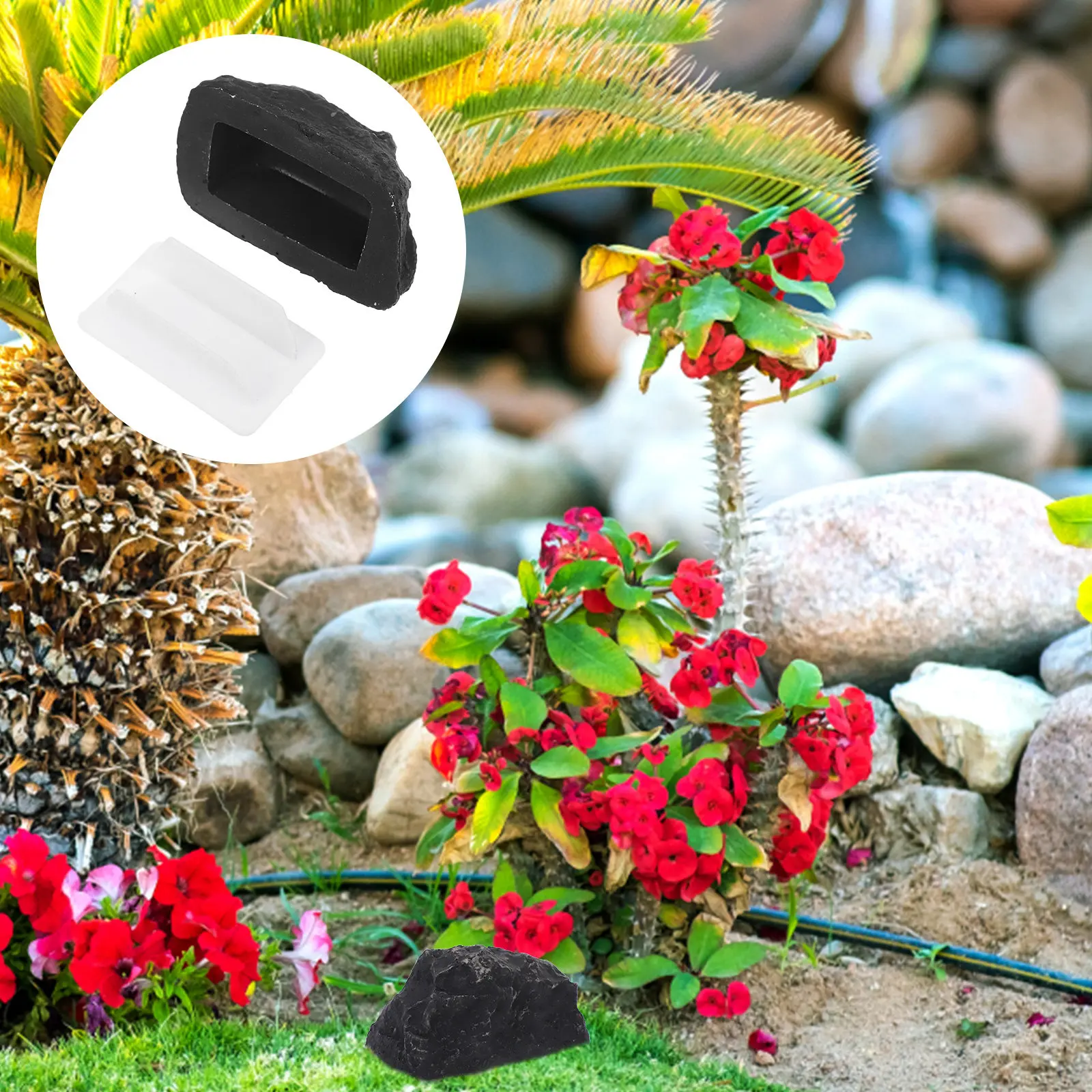 

Waterproof Outdoor Simulated Stone Key Box Realistic Rock Appearance Hidden Key Holder for Outside House Car Keys Spacious