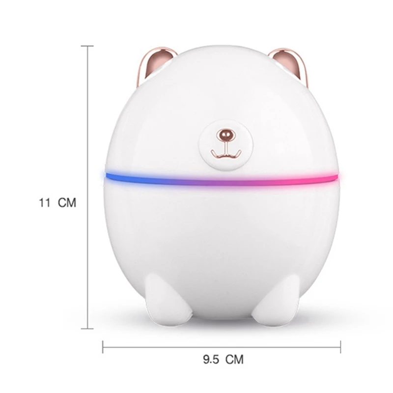 Air Humidifier Cute Pet Mini Household Small Aromatherapy Car Creativity Bear USB Humidifier LED Night Lamp
